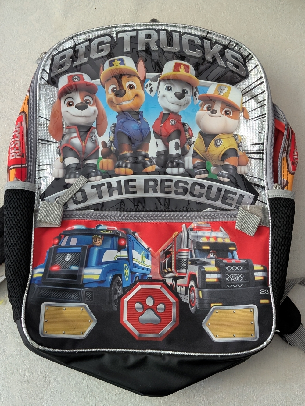 Nickelodeon PAW Patrol Boys Small Polyester Backpack Multicolor Outer Pockets